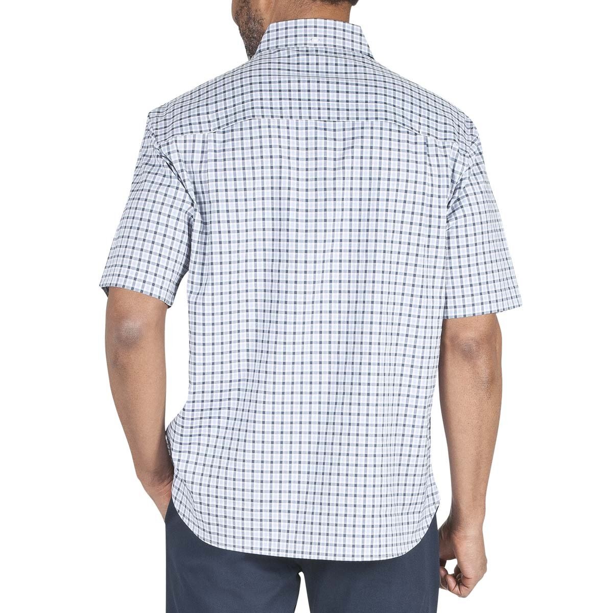 Camisa Azul a Cuadros Manga Corta para Caballero Haggar