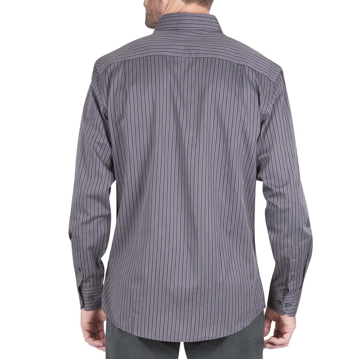 Camisa Negra Manga Larga a Rayas para Caballero Haggar