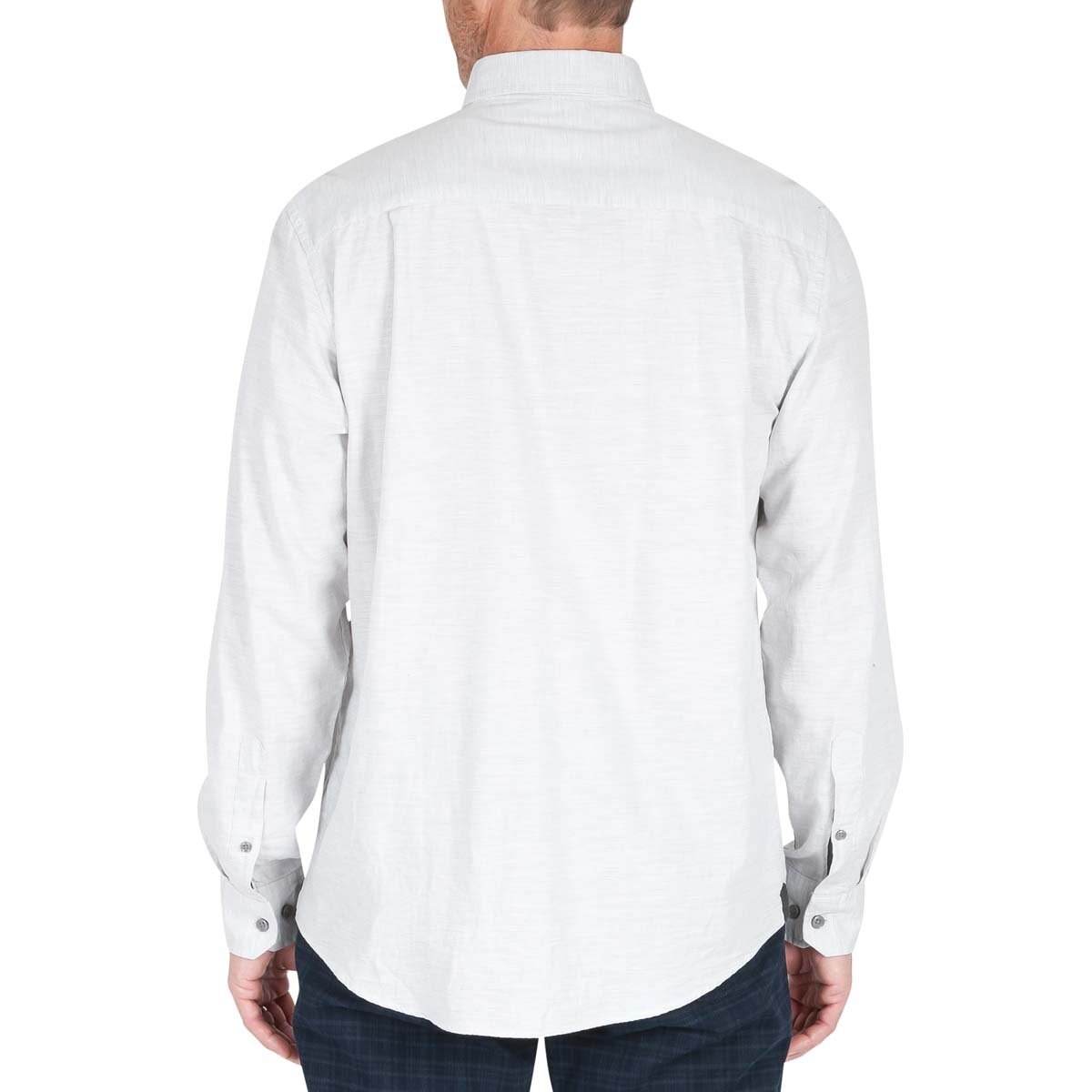 Camisa Lisa Gris de Manga Larga para Caballero Haggar