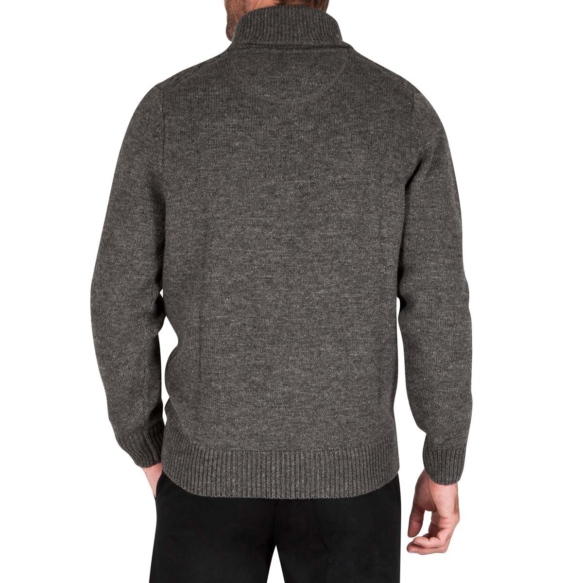 Suéter Gris de Punto Y Cuello Manton para Caballero Haggar