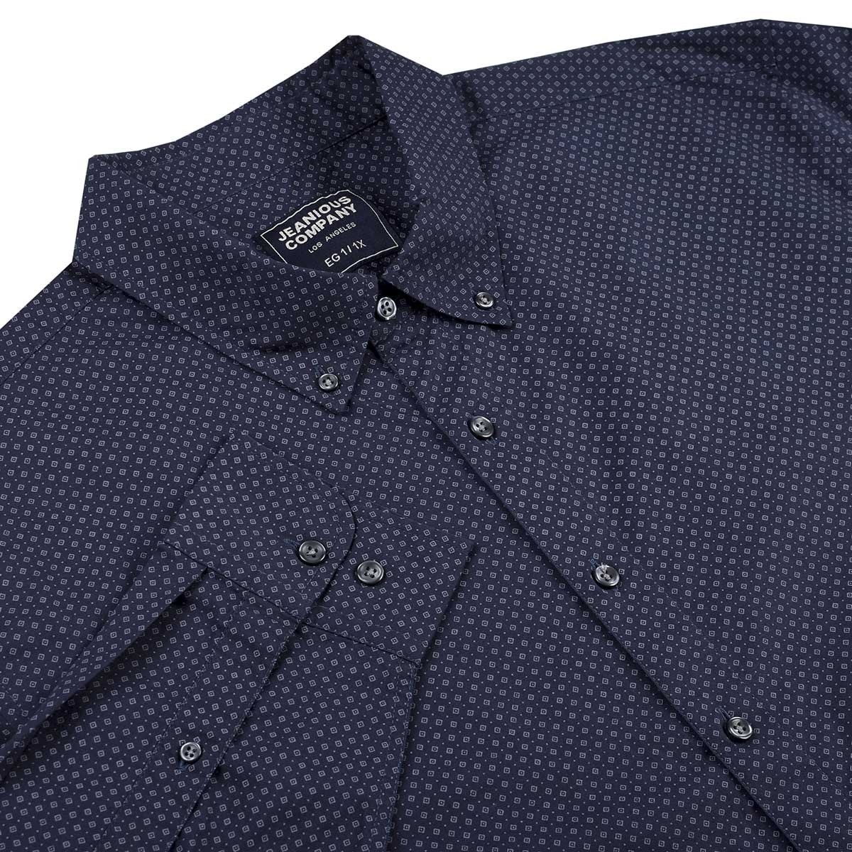 Camisa Estampada de Manga Larga para Caballero Jeanious