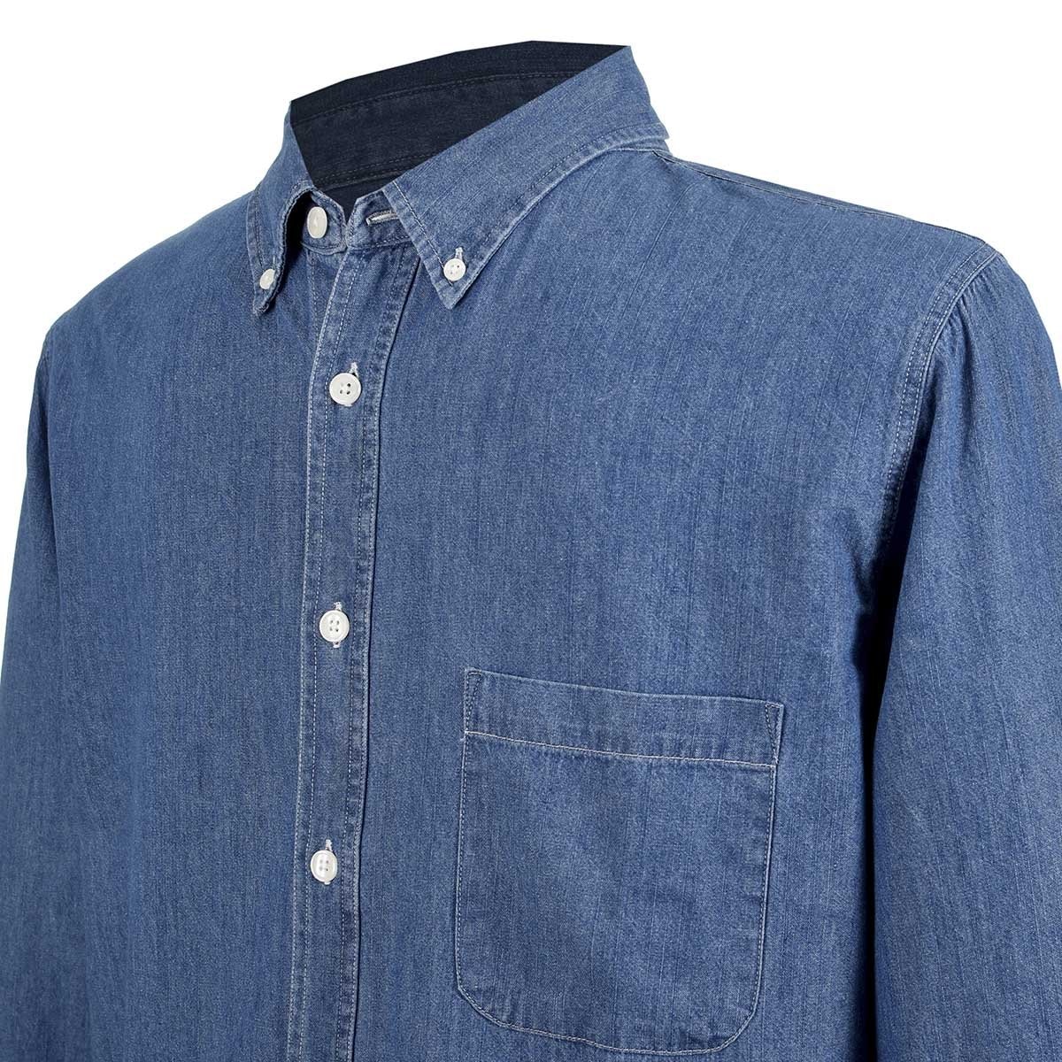 Camisa de Mezclilla Manga Larga para Caballero Jeanious