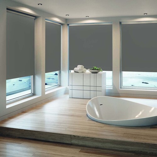 Persiana Enrollable Black Out Night Fall 1.60 X 2.50 Titanium Classic