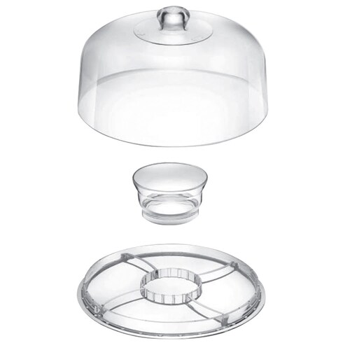 Charola de Acrílico con Varios Recipientes Y Tapa  Swissland