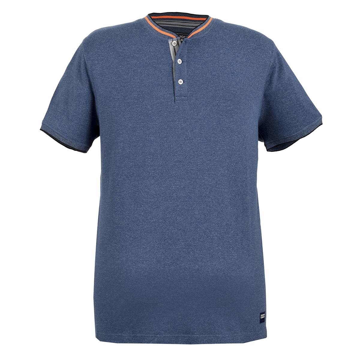 Playera Manga Corta Henley para Caballero Jeanious