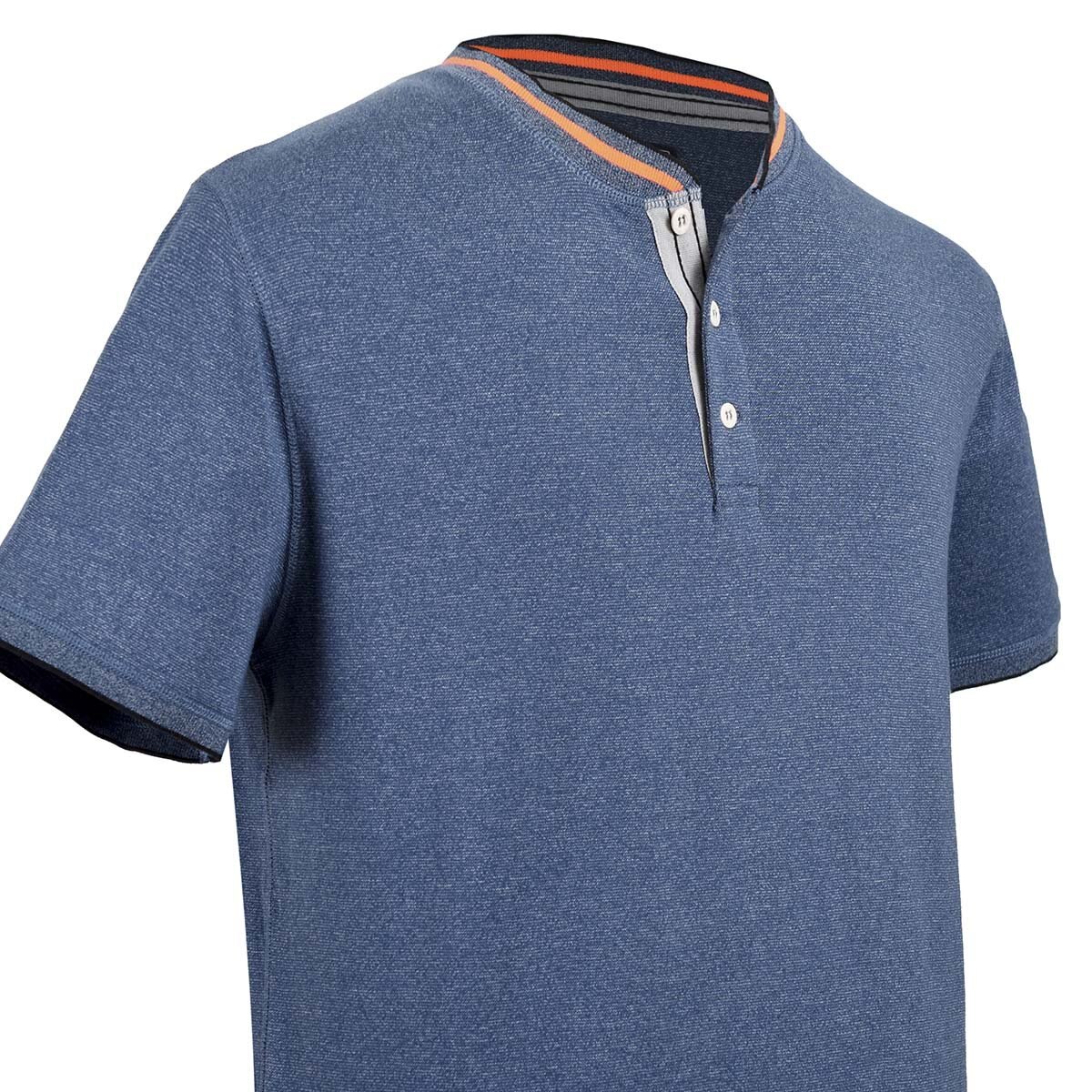Playera Manga Corta Henley para Caballero Jeanious