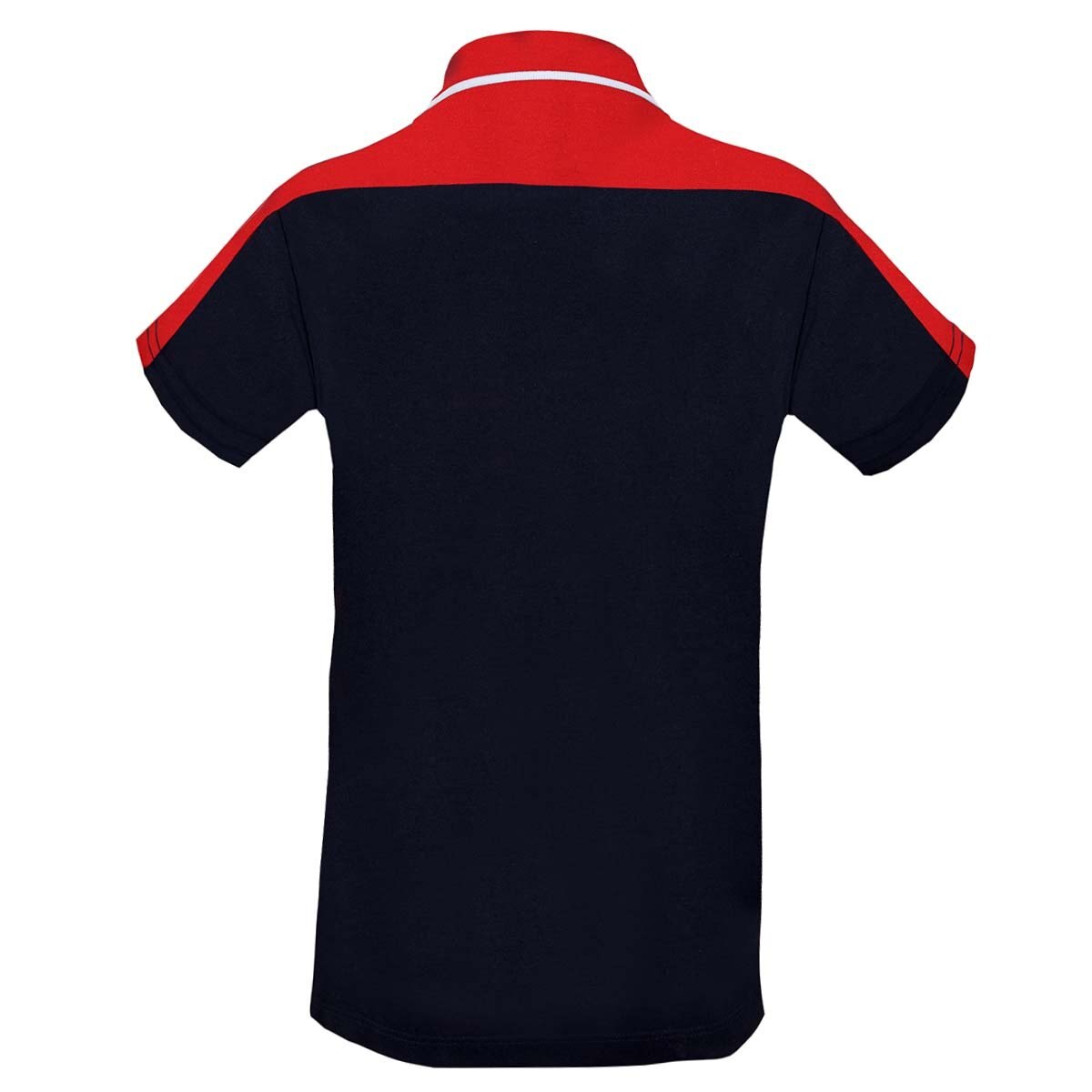 Playera Polo Azul Combinada en Hombros Manga Corta para Niño Royal Polo Club
