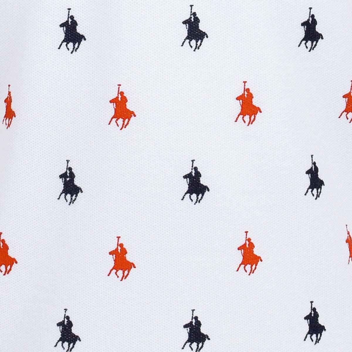Playera Polo Blanca con Miniprints Manga Corta para Niño Royal Polo Club