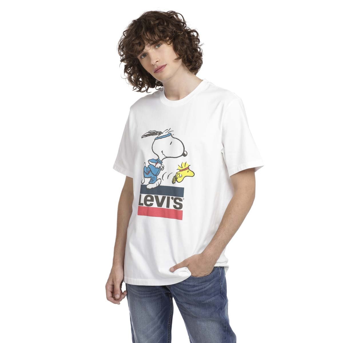 Playera blanca best sale levis hombre