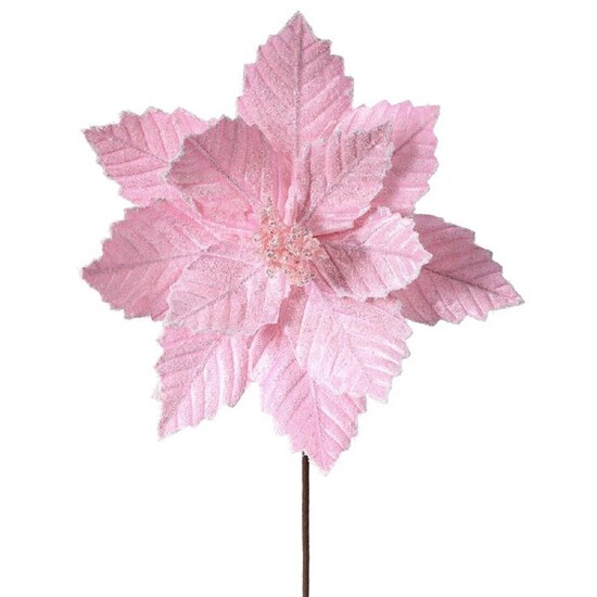 Flor Nochebuena Azucarada Color Rosa 40 Cm