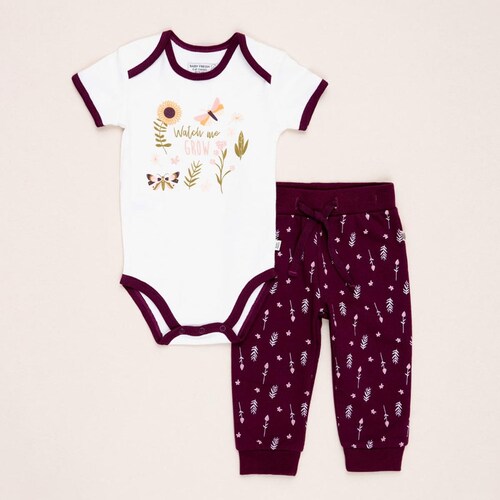 Conjunto de Pantal&oacute;n Y Pa&ntilde;alero Morado para Beb&eacute; Baby Fresh