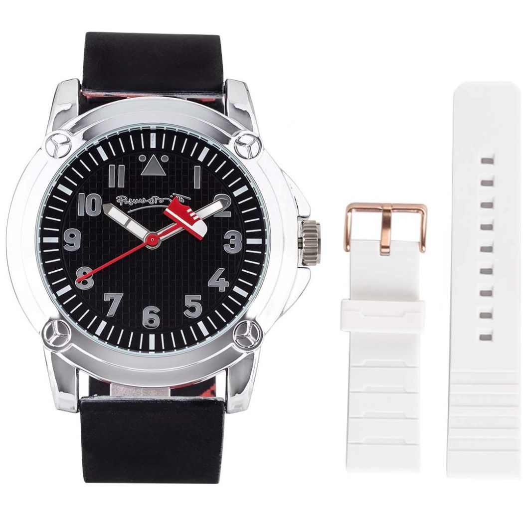 Set de Reloj Negro con Correa Romero Britto para Caballero