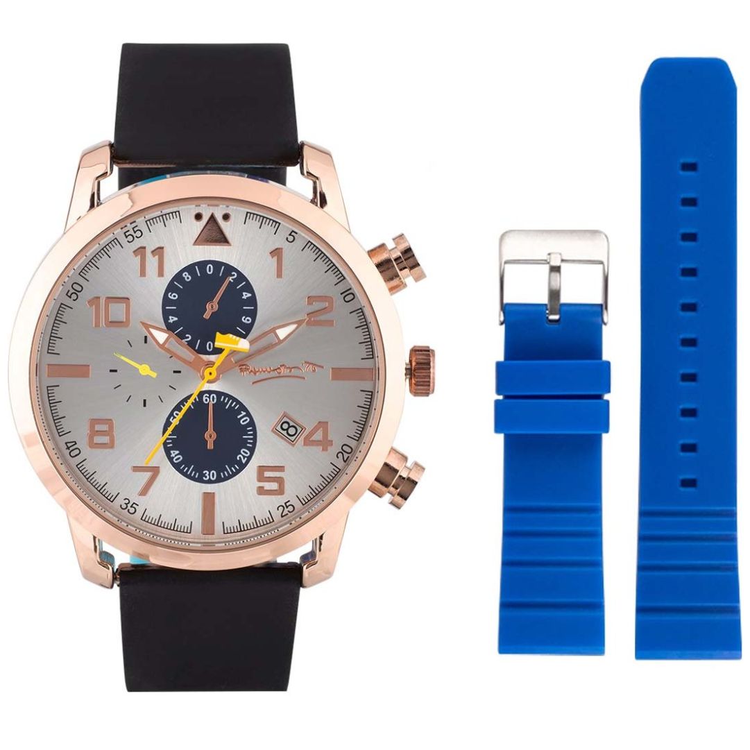 Set de Reloj Negro con Correa Romero Britto para Caballero