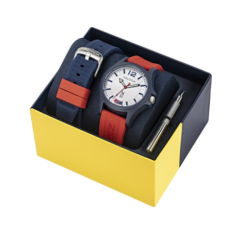 Reloj Rojo / Azul para Caballero Nautica N83