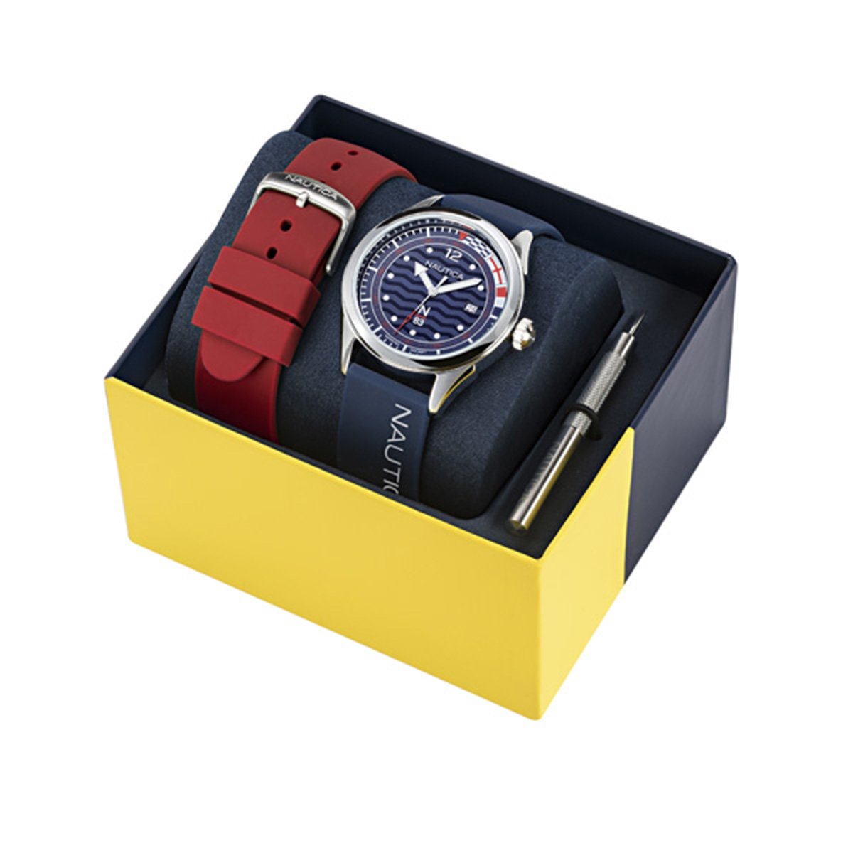 Reloj Azul / Rojo para Caballero Nautica N83