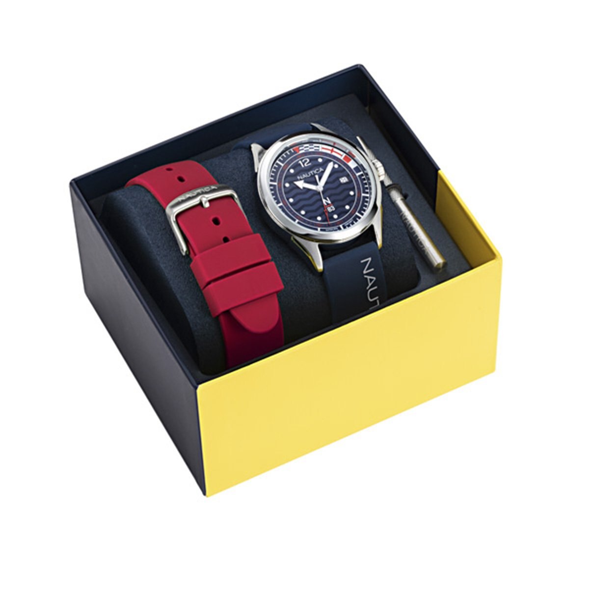 Reloj Azul / Rojo para Caballero Nautica N83