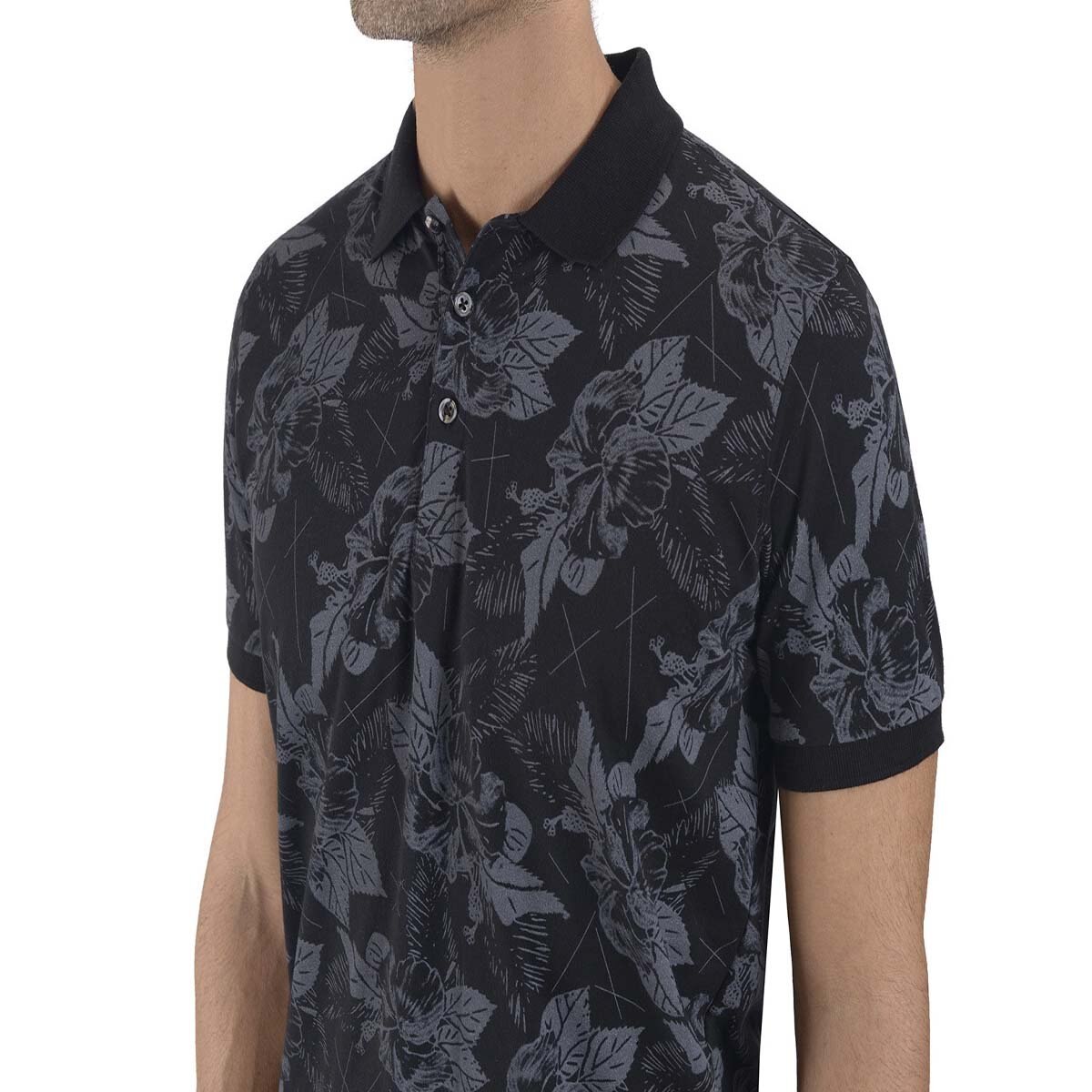 Playera Polo Negra Combinada para Caballero Supply