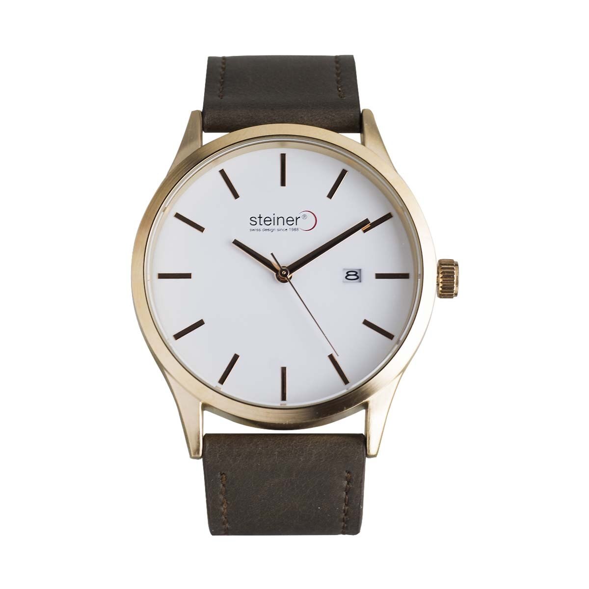 Reloj Blanco-Café para Caballero Steiner