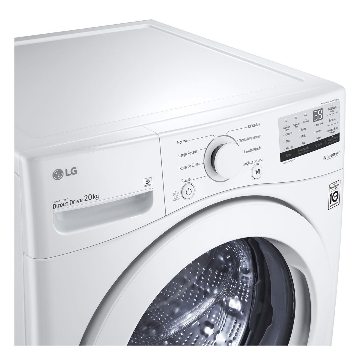 Combo Lavadora Secadora Y Pedestal Blanco Lg Carga Frontal Wm20Wv26W2.df20Wv2
