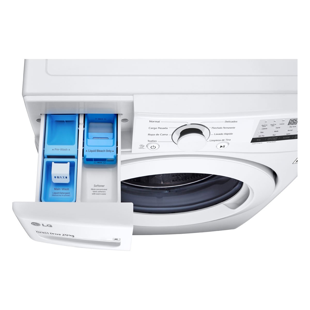 Combo Lavadora Secadora Y Pedestal Blanco Lg Carga Frontal Wm20Wv26W2.df20Wv2
