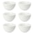 Bowl  de Porcelana 5" con 6 Piezas Le Blanc B Crown Baccara