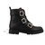 Bota con Multi Hebilla de Punta Redonda Color Negro G By Guess