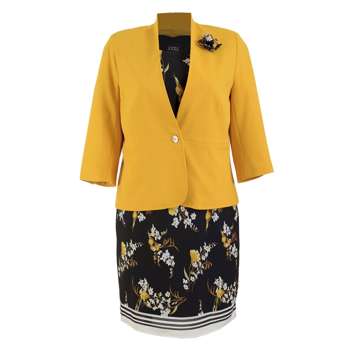 Conjunto Amarillo Combinado Manga Corta Joces