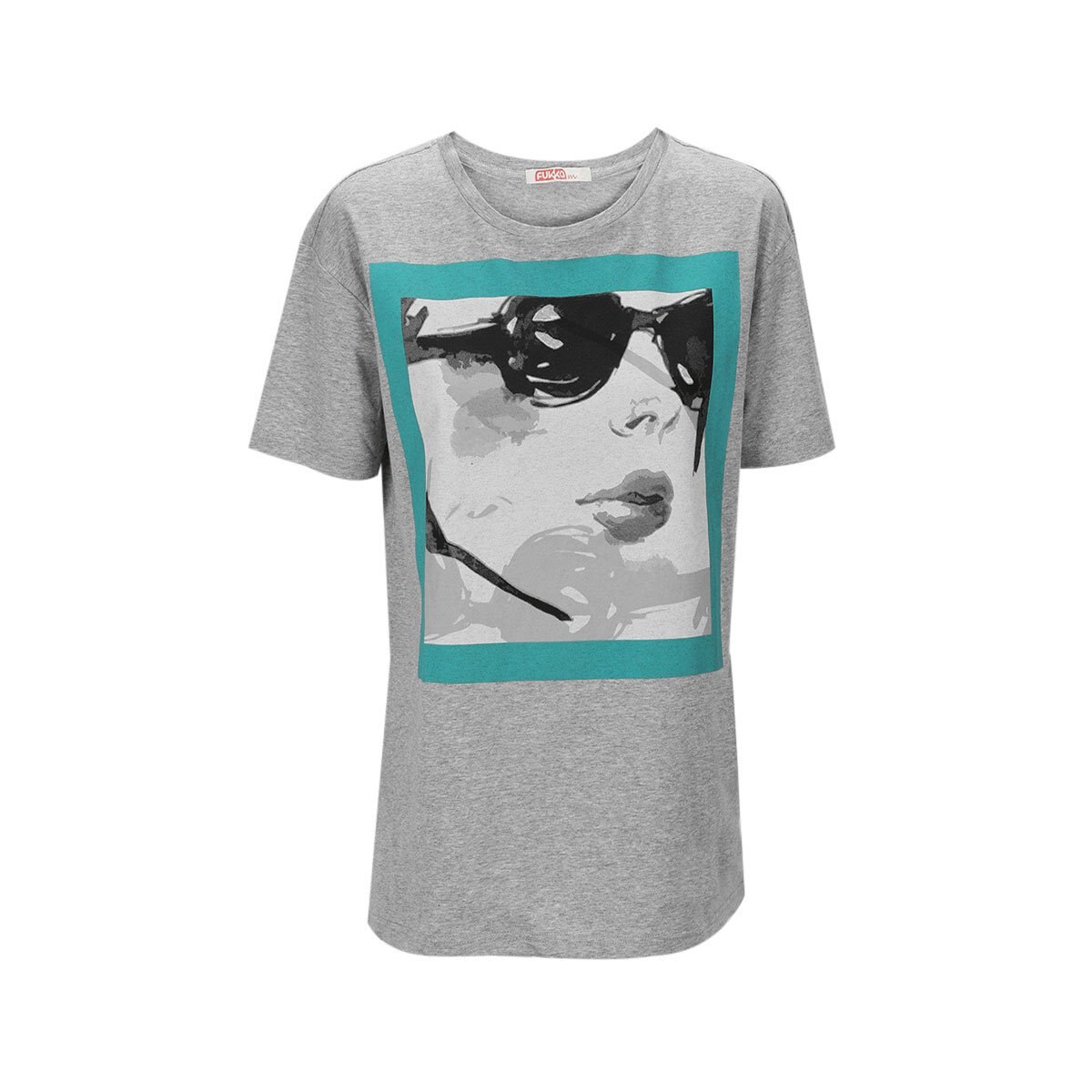 Playera de Manga Corta con Gráfico Fukka para Dama