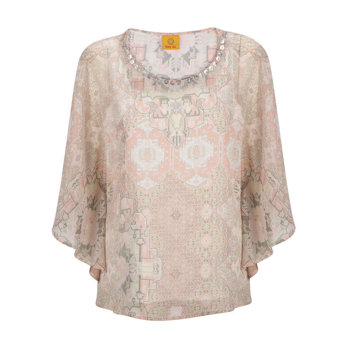 Blusa Rosa Claro Manga Larga Ruby Rd para Dama