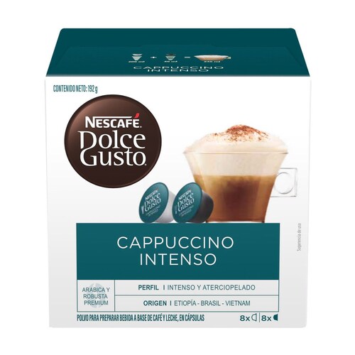16 Cápsulas de Cappuccino Intenso Nescafe Dolce Gusto
