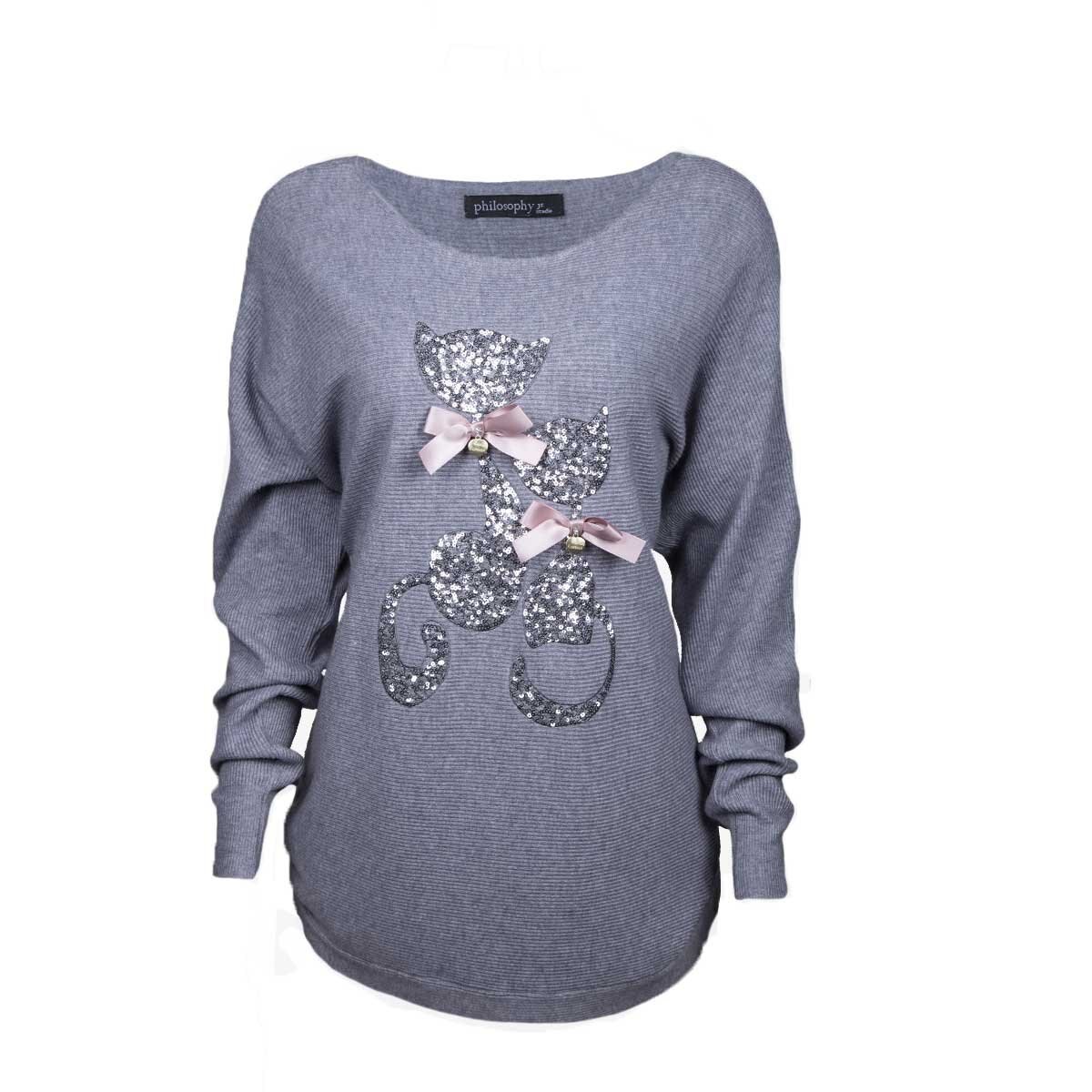Suéter Estampado de Gatos Philosophy Jr