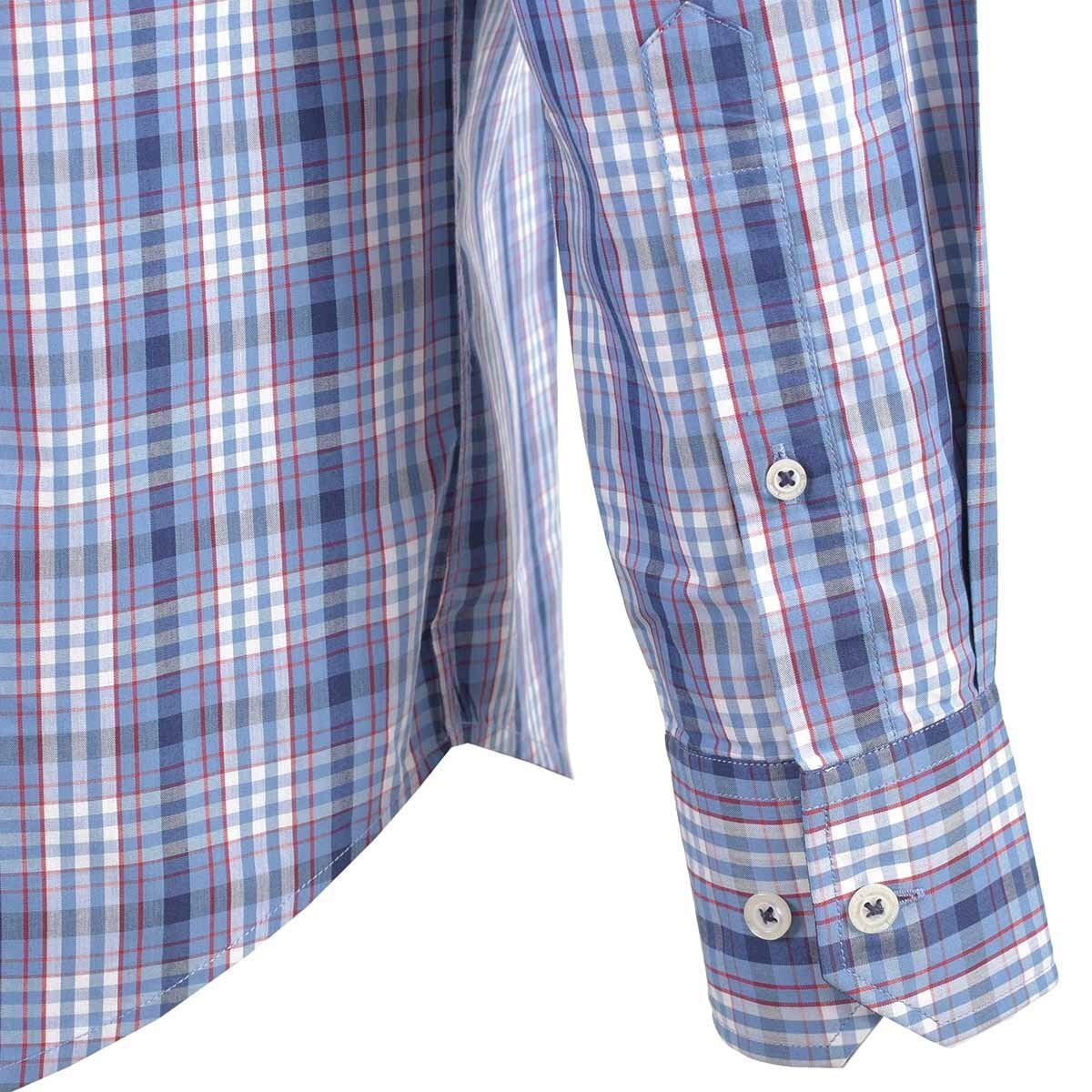 Camisa Azul Combinado Manga Larga Carlo Corinto Sport para Caballero