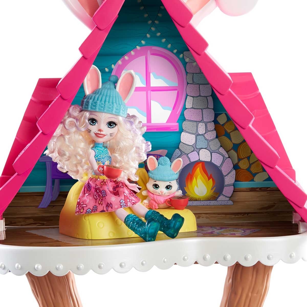 Enchantimals Muñeca Chalet de Esquí de Snow Valley