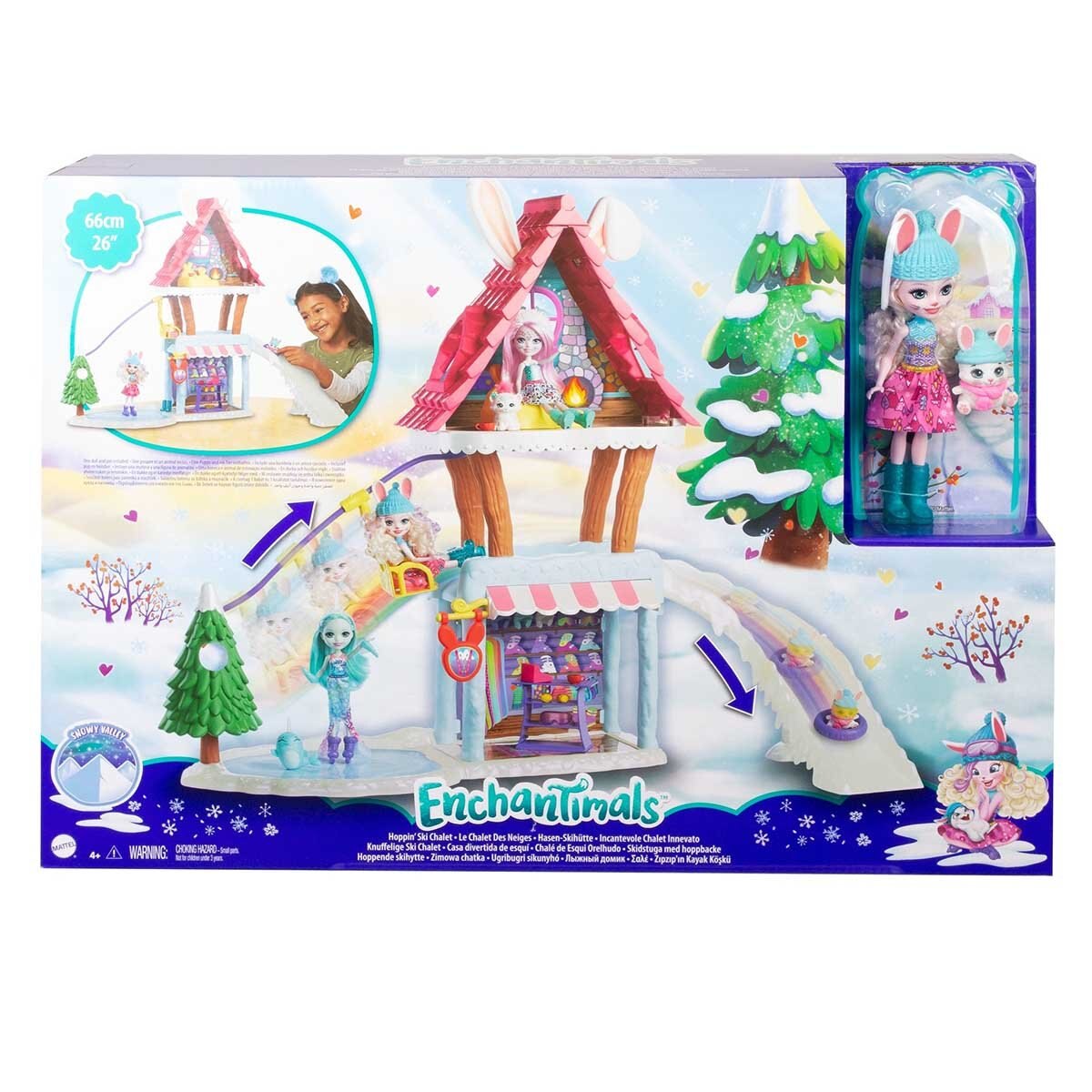Enchantimals Muñeca Chalet de Esquí de Snow Valley
