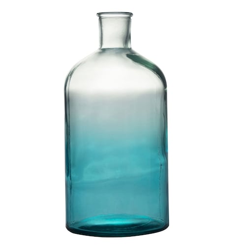 Botella Retro 28 Cm Bitono Azul