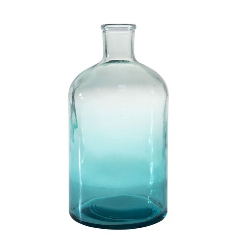 Botella  Retro 22 Cm Bitono Azul