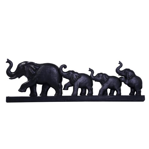 Figura Decorativaelefante Familia Negro