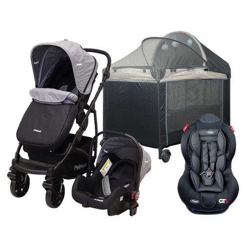 Combo para Bebé Carriola, Cuna Corral Y Auto Asiento Prinsel