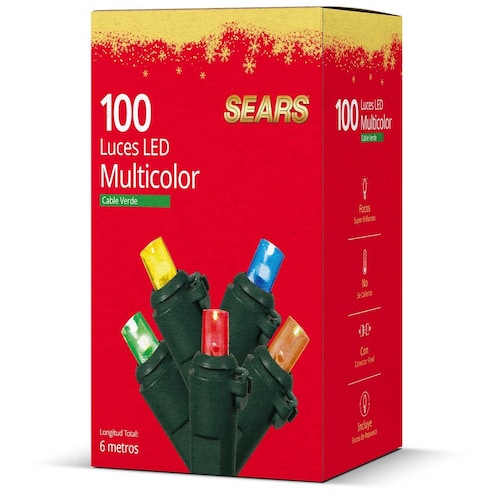 Serie Luz Led Multicolor 100 Focos Sears