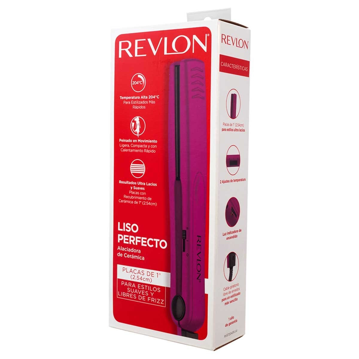 Revlon Essentials Alaciadora de Cerámica de 1\'\' Fucsia
