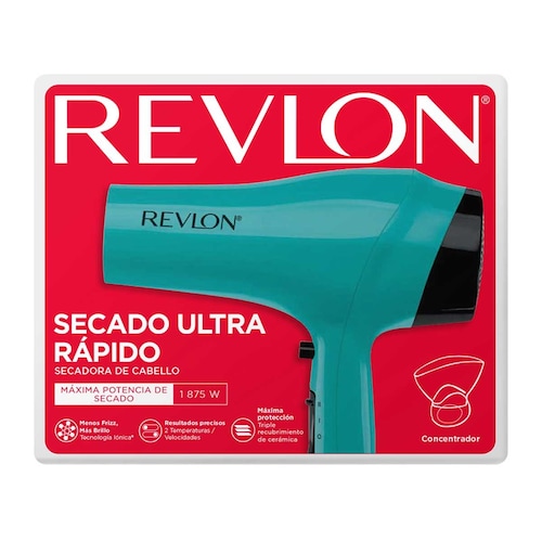 Revlon Essentials Secadora I&oacute;nica de Secado R&aacute;pido Aqua