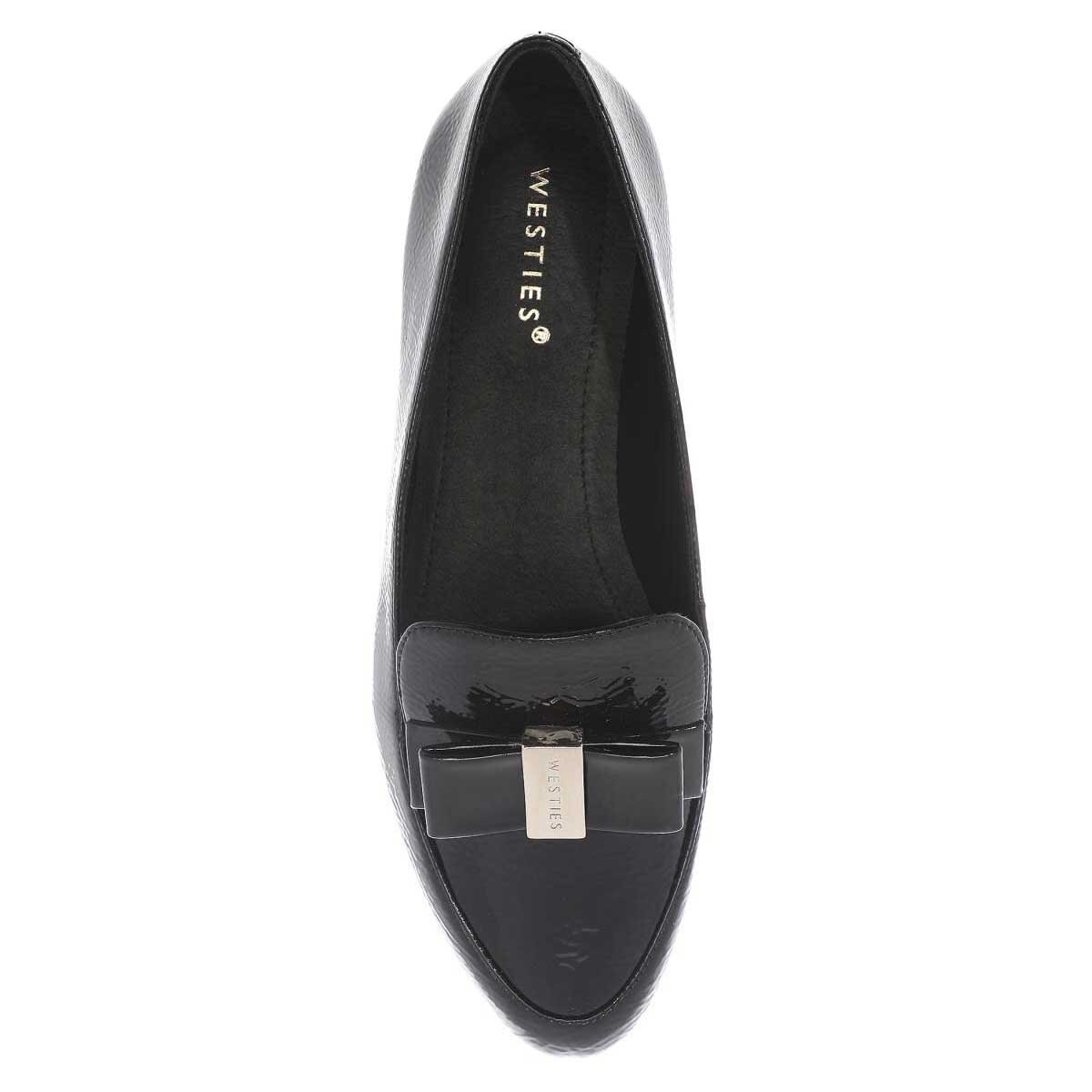 Zapato Tipo Loafer en Piel Sintética Y Punta Redonda Color Negro Westies