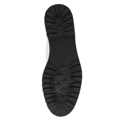 Bota Estilo Combat de Punta Redonda Color Blanco Westies