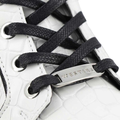 Bota Estilo Combat de Punta Redonda Color Blanco Westies