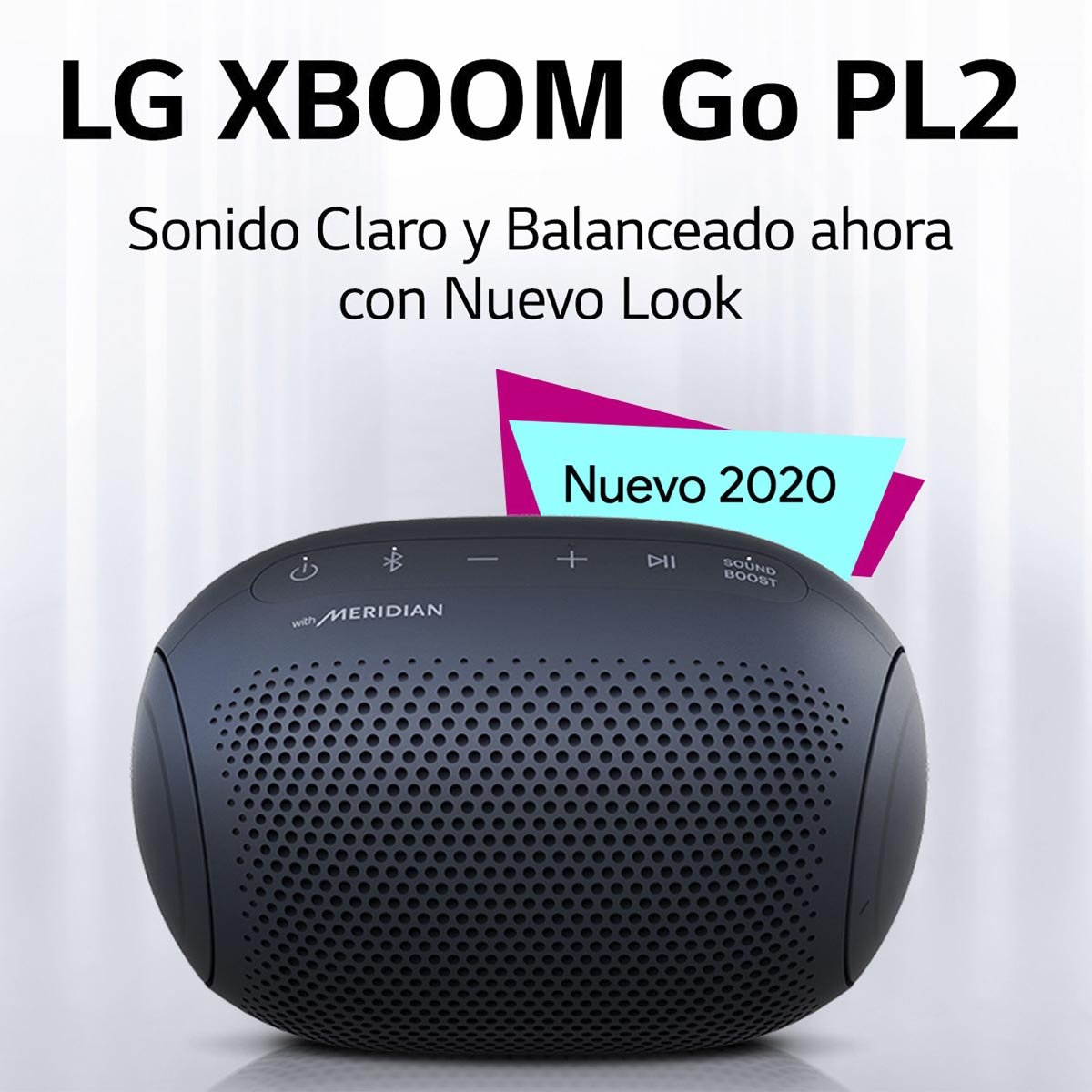 LG Xboom Go Pl2 - Bocina Bluetooth Portátil Inalámbrica con Hasta 10 Horas de Batería - Negro