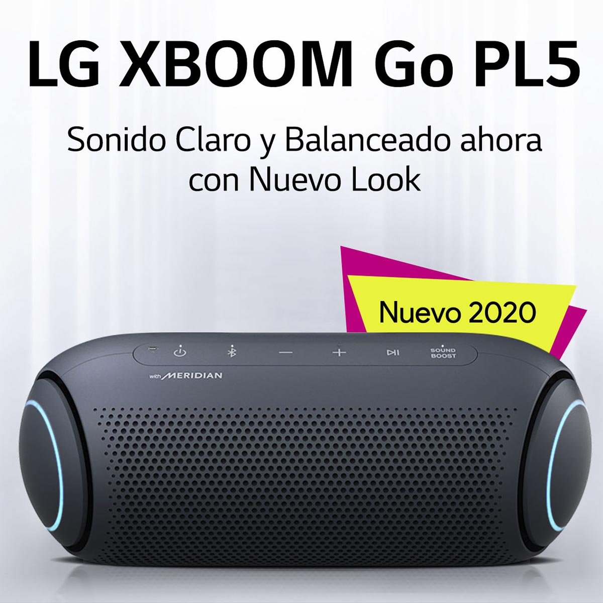 LG Xboom Go Pl5 - Bocina Bluetooth Portátil Inalámbrica con Hasta 18 Horas de Batería - Negro