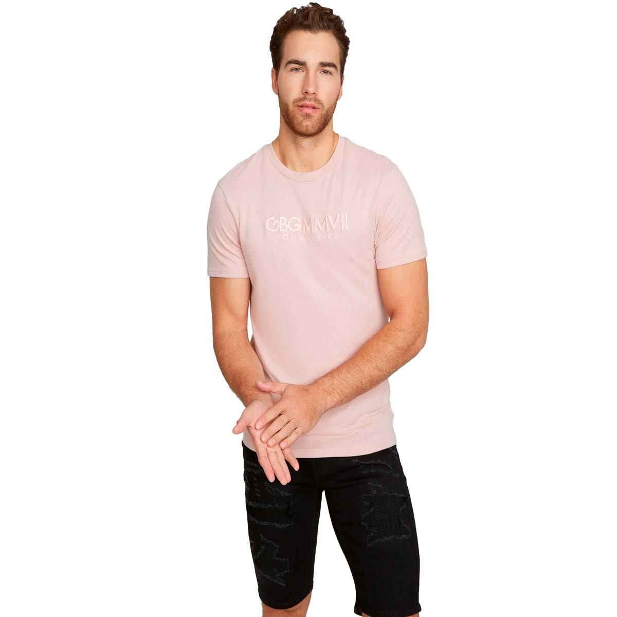 Playera Rosa Claro para Caballero G By Guess