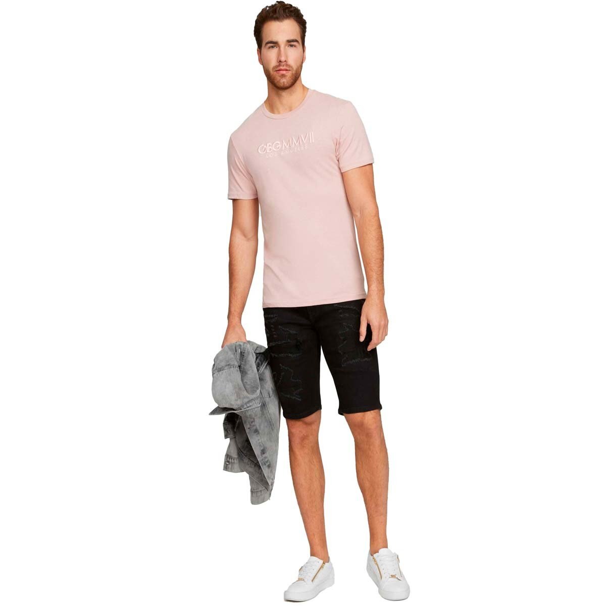 Playera Rosa Claro para Caballero G By Guess