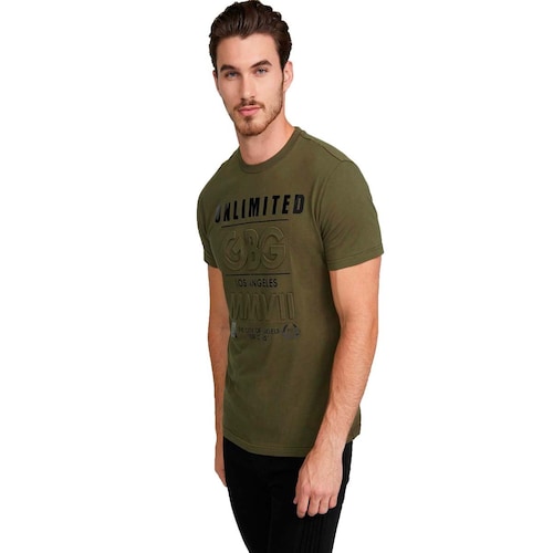 Playera Verde Militar para Caballero G By Guess