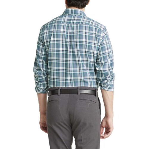 Camisa Azul Signature Comfort Flex para Caballero Dockers®